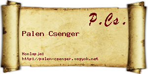 Palen Csenger névjegykártya